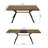 Retro Rectangular Stretch Dining Table With Black Fine Sand Iron Foot Base-1618548739-1618548738