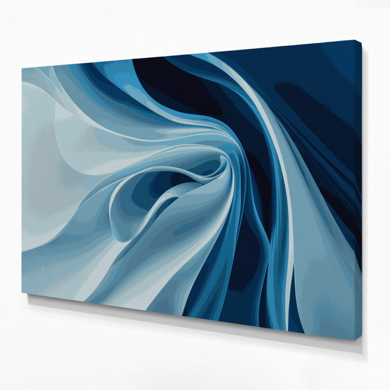 Art mural sur toile dégradé abstrait bleu 46, 11" H x 14" W