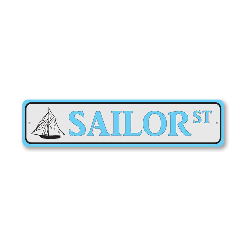 Panneau en aluminium Sailor Street, H 6 po x l 24 po x P 0,06 po