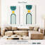 Avery Mid-Century bleu sarcelle jaune II-108448946
