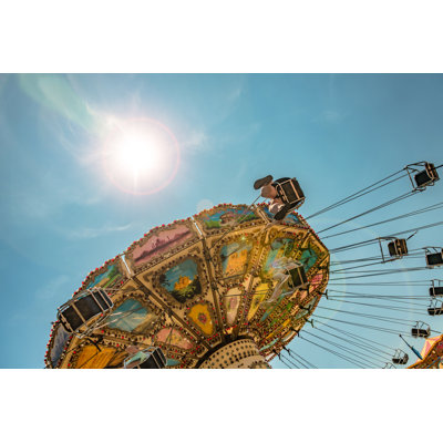 Chair-O-Plane Ride with the Sun 1 Piece Wrapped Canvas Wall Art