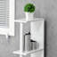 Grande armoire de rangement pour salle de bain Kleankin, tour de lin autoportante avec 2 tablettes ouvertes et 2 armoires à portes, blanc