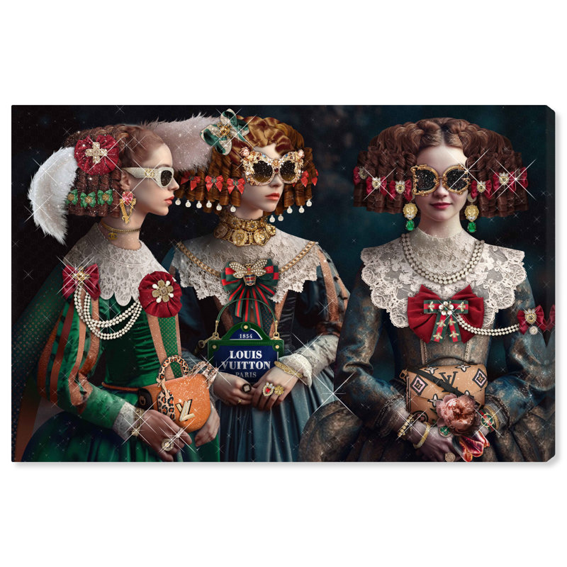Trois sœurs glamour par Wynwood Studio, L 24 po x H 16 po x P 0,8 po