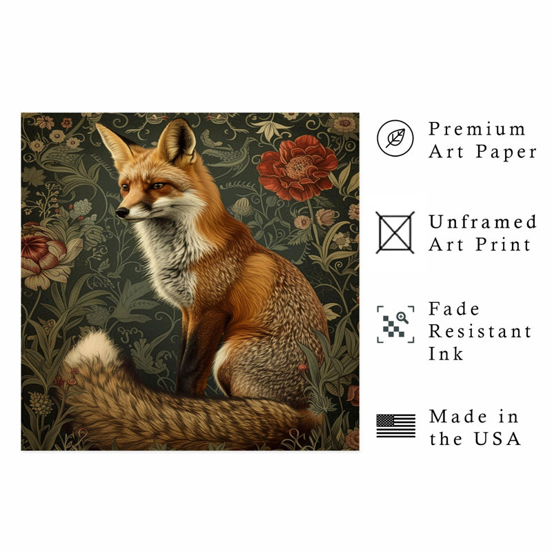 Animaux, animaux, William Morris, H 14 po x l 14 po