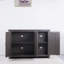 Buffet de comptoir spacieux avec 3 portes en miroir et tablettes réglables-2139925489-2139925495