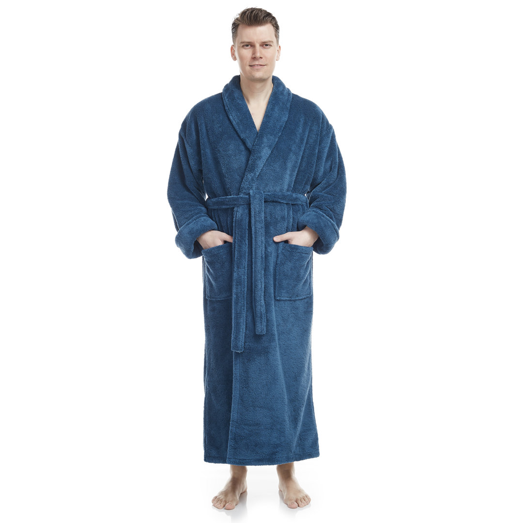 Micah Fleece Ankle Bathrobe with Pockets Arsuite