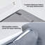 Ensemble de conversation pour patio 4 pièces en aluminium avec coussins gris et table blanche