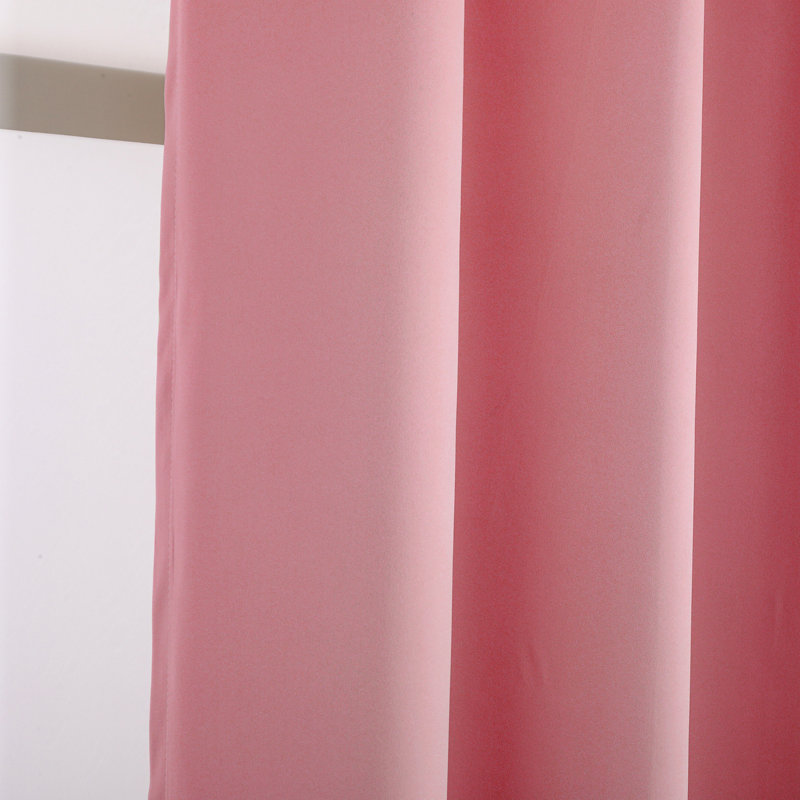 Ranheid Blackout Curtain Pair, 46cm Width x 117cm Drop, Pink