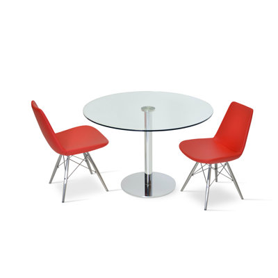 17'' H Faux Leather Upholstered Side Chair