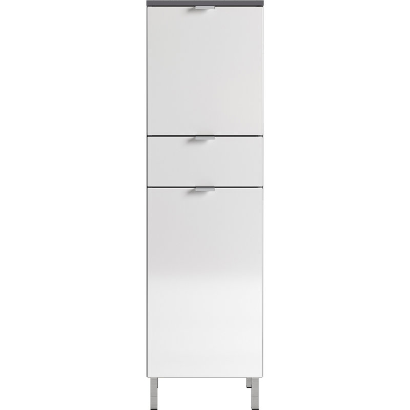 Midgett Bathroom Cabinet, Graphite/White