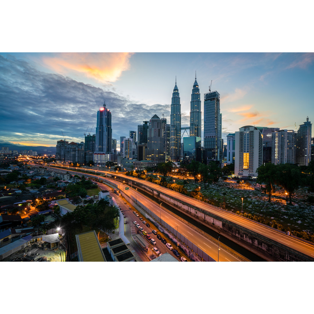 Kuala Lumpur Skyline by Ake1150Sb - Wrapped Canvas Photograph