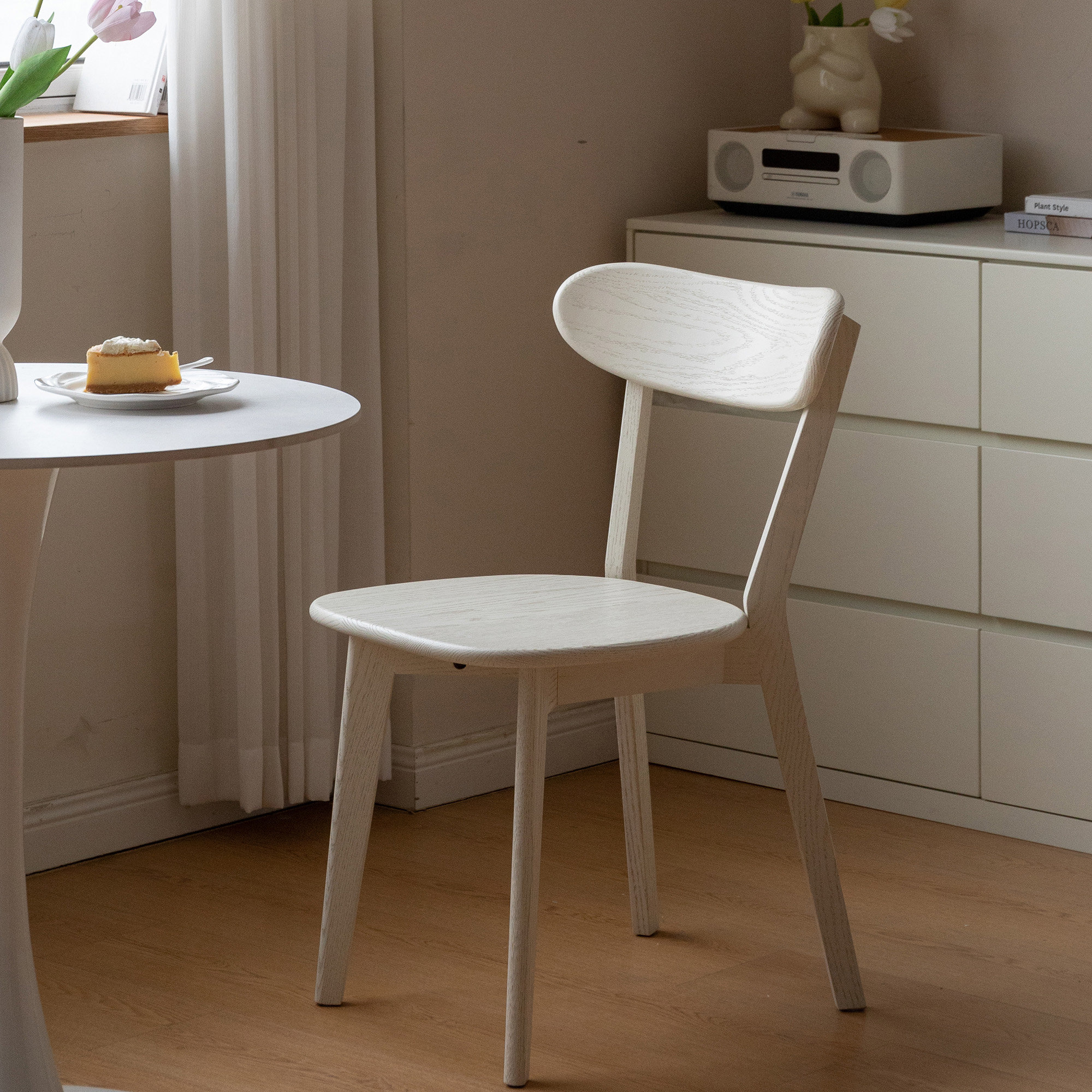 East Urban Home Dining Chair Wooden FAS Grade Natural Wood 100% Dirt ...