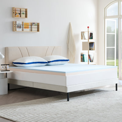Surmatelas pour lit très haut 2 pouces avec mémoire de gel 