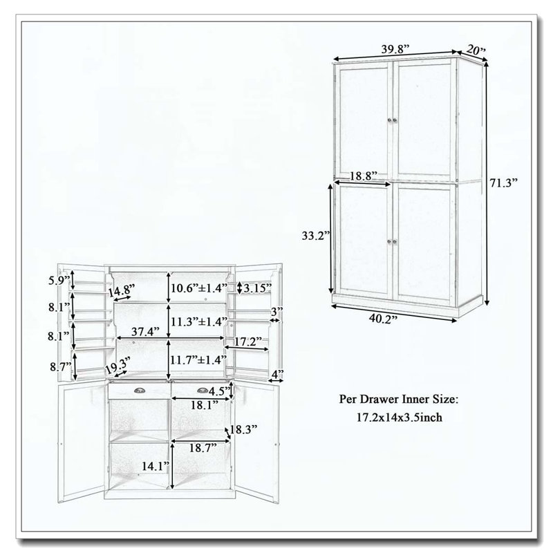 Grande armoire de rangement haute autoportante