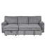 Canapé-lit modulaire pratique avec rangement et porte-gobelet utilitaire - gris-1532461845