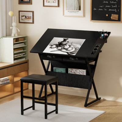 Bureau de dessin avec tabouret Yumisani