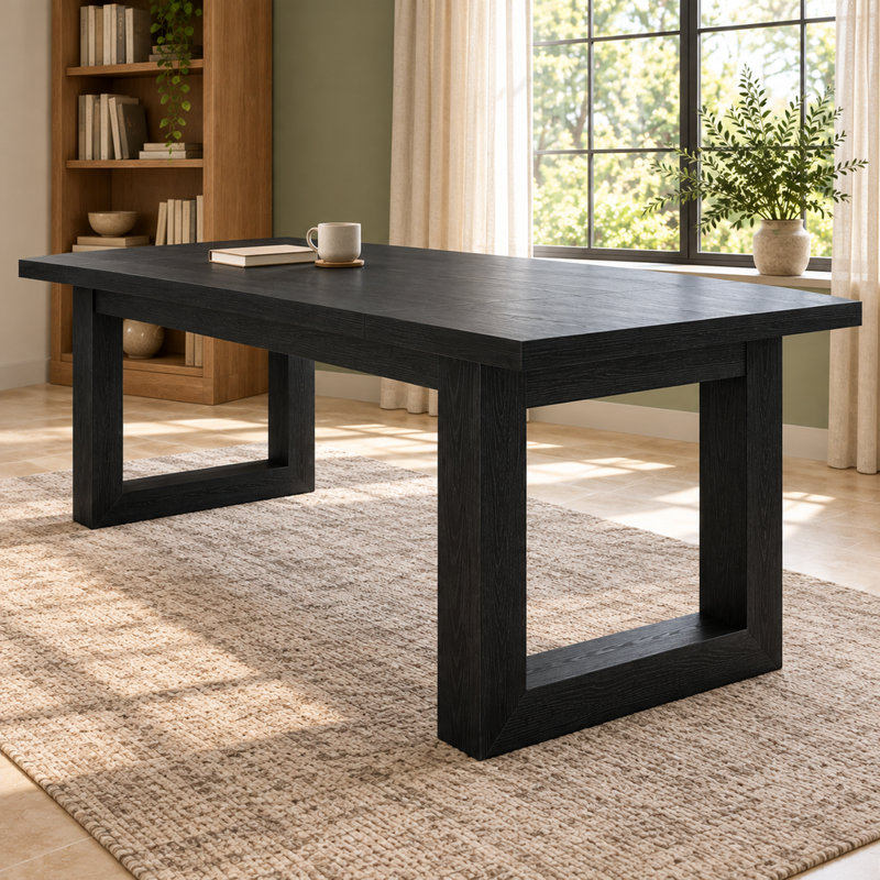 Table de salle à manger rectangulaire, table de salle à manger universelle pour la cuisine et la salle à manger