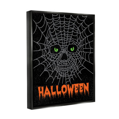 «Spooky Halloween Spider Web Skull» par Linda Birtel, impression sur toile