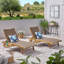 Chaise longue avec plateau coulissant, ensemble de 2-438957291