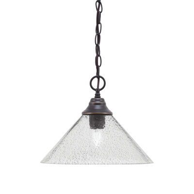 Aeronwen Chain Hung Pendant With Glass