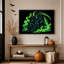 «Grim Reaper on Throne with Green Smoke and Halloween», art mural sur toile-51008450