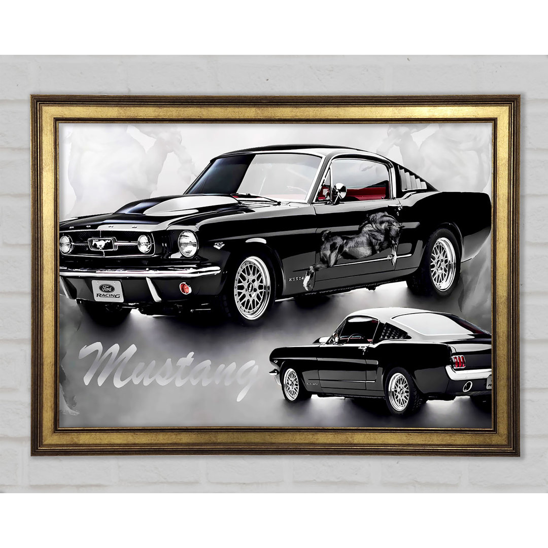 Mustang Fastback 67 Schwarz - Druck