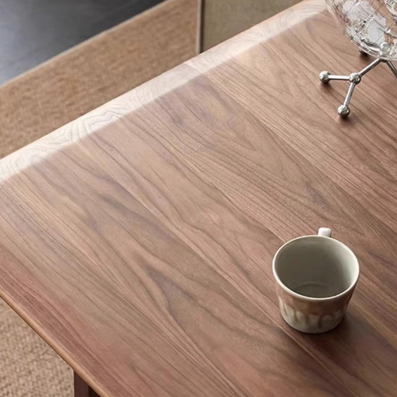 Table de salle à manger luxueuse en bois massif clair, H 29,52 po x L 62,99 po x l 31,49 po