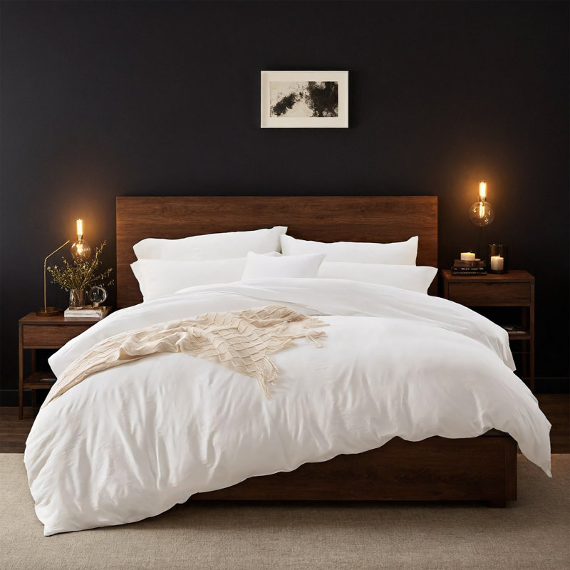 Hotel Bedding Set – 3-Piece Duvet Cover With Zipper Closure & Pillowcases, Breathable For Bedroom Retreats, White