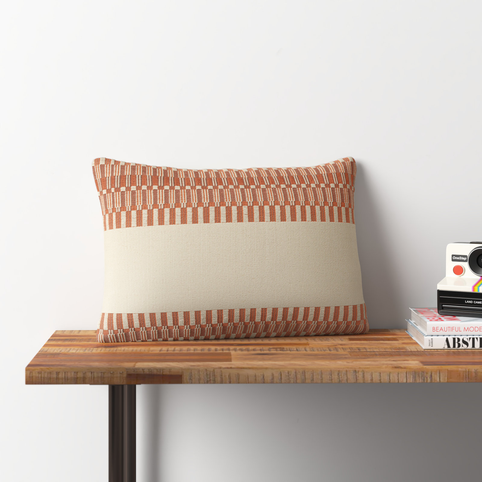 Joost 21" x 13" Handmade Cotton Pillow Cover, Down