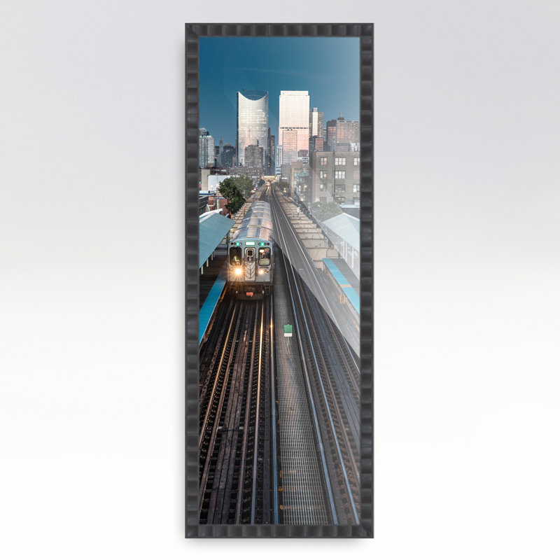 Paelynn Black Solid Wood None Picture Frame, 10" W x 40" H