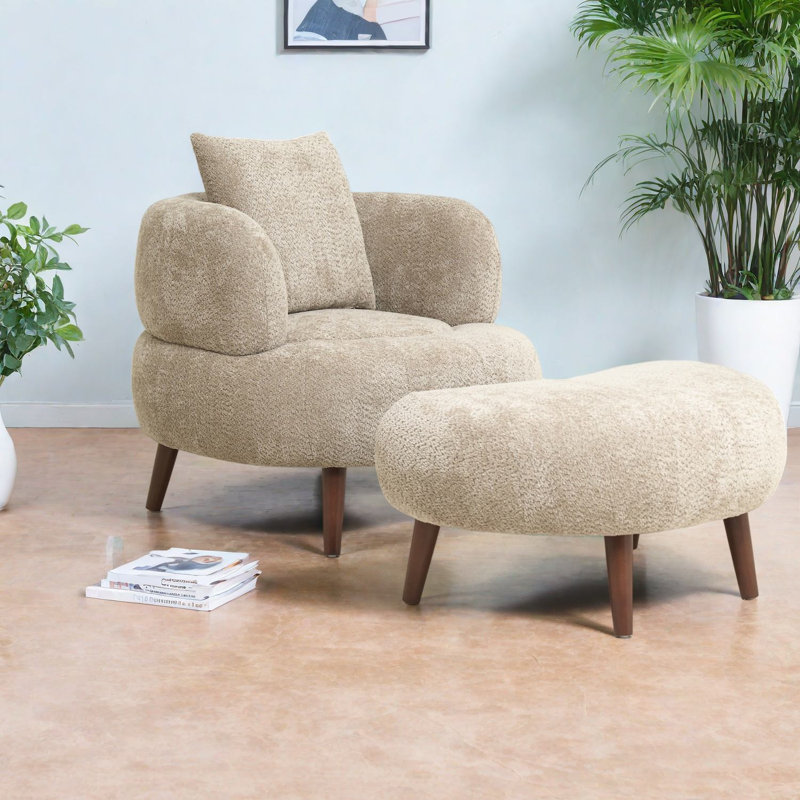 Fauteuils d'appoint Cloud Cloud, fauteuil club moderne en chenille de 36 pouces pour la maison