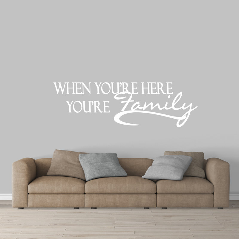 Adhésif mural "When you are you Famille", Blanc