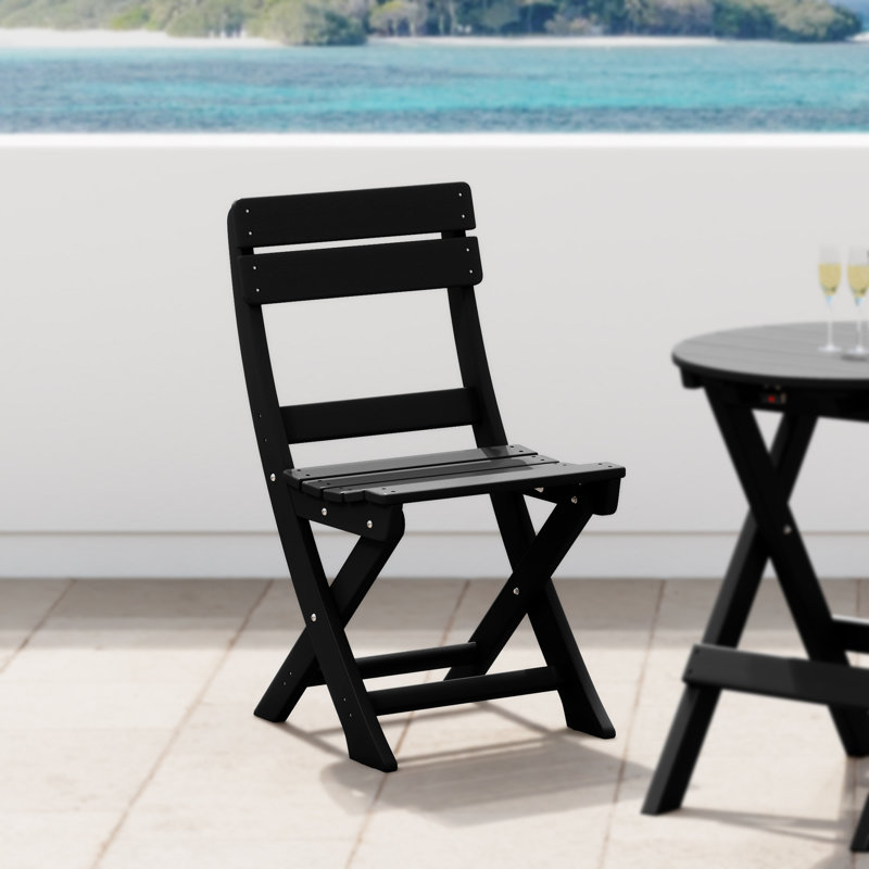 Chaise de patio pliante Laguna, Noir