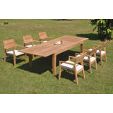 Elisha Outdoor - Piece Teak Dining Set