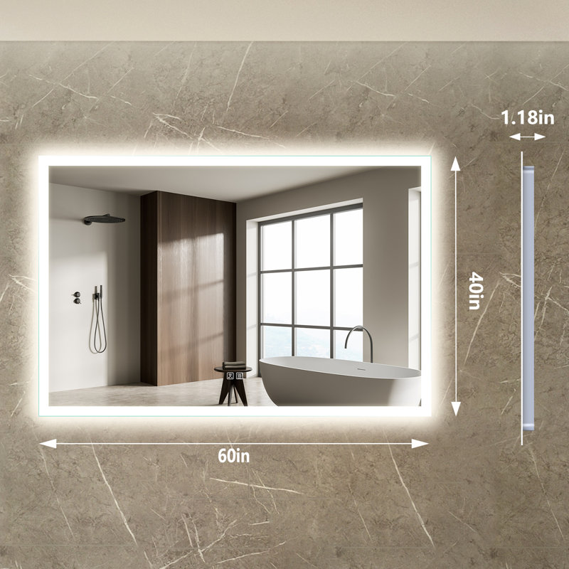 Naliyah Flat Wall Mirror, 60" x 40"