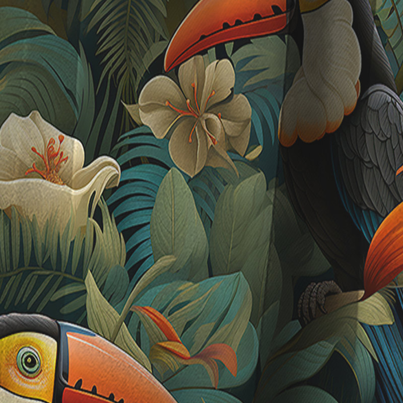 Tapisserie Toucan - motif tropical II - Rideau floral - Rideau occultant floral - 1 panneau, L 52 po x L 108 po