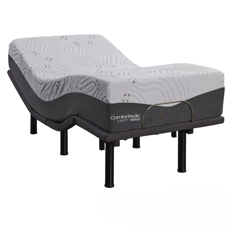 Comforpedic Loft from Beautyrest Firm Gel Memory Foam Mattress and Adjustable Base, Twin XL, 10"