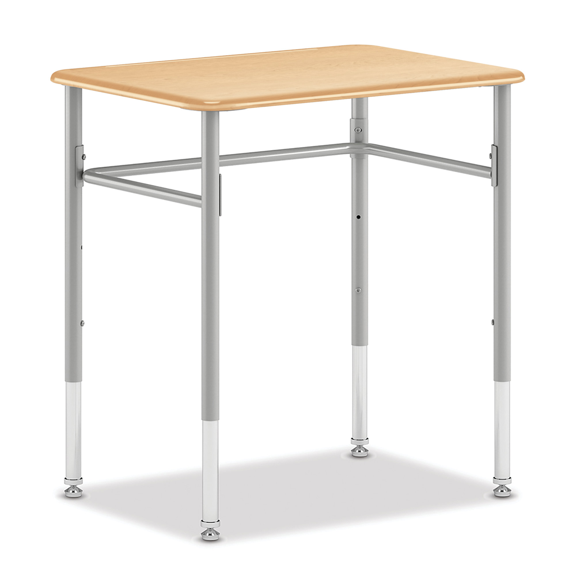 Flash Furniture Triangular Natural Collaborative Adjustable Student Desk