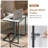 Marble Top Side Table C-shaped Sofa End Tables Black Frame Couch Laptop Desk Bedside Tables For Living Room