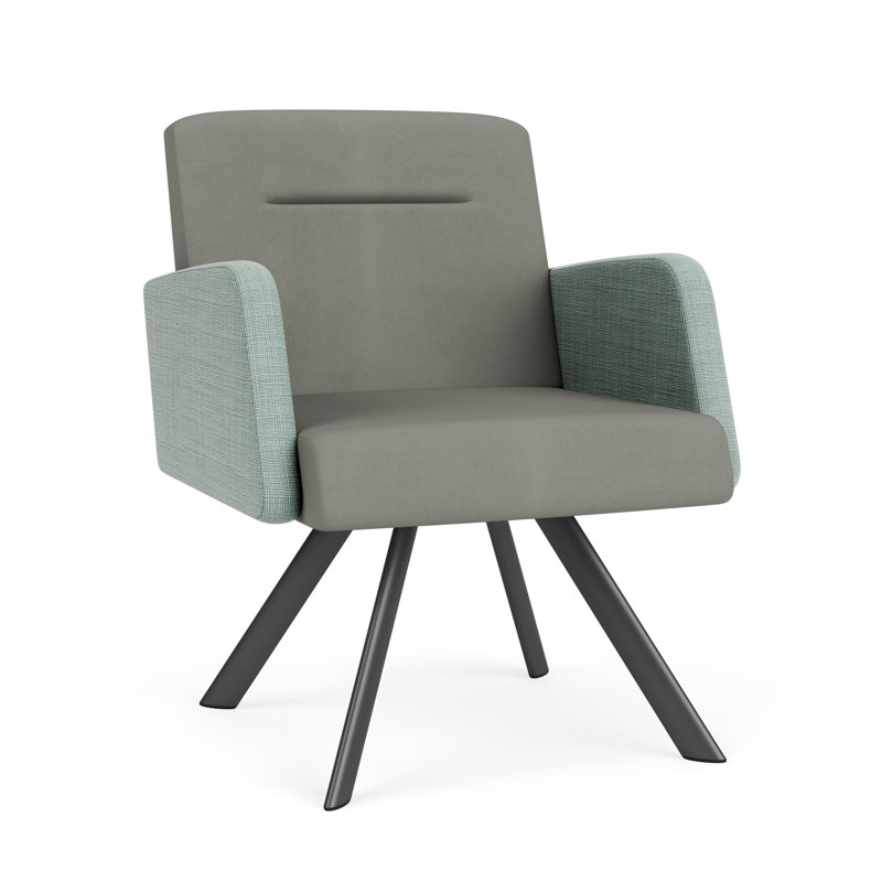 Fauteuil de réception Willow, Gris anthracite, Patriot Plus colombe / écume de mer chambray