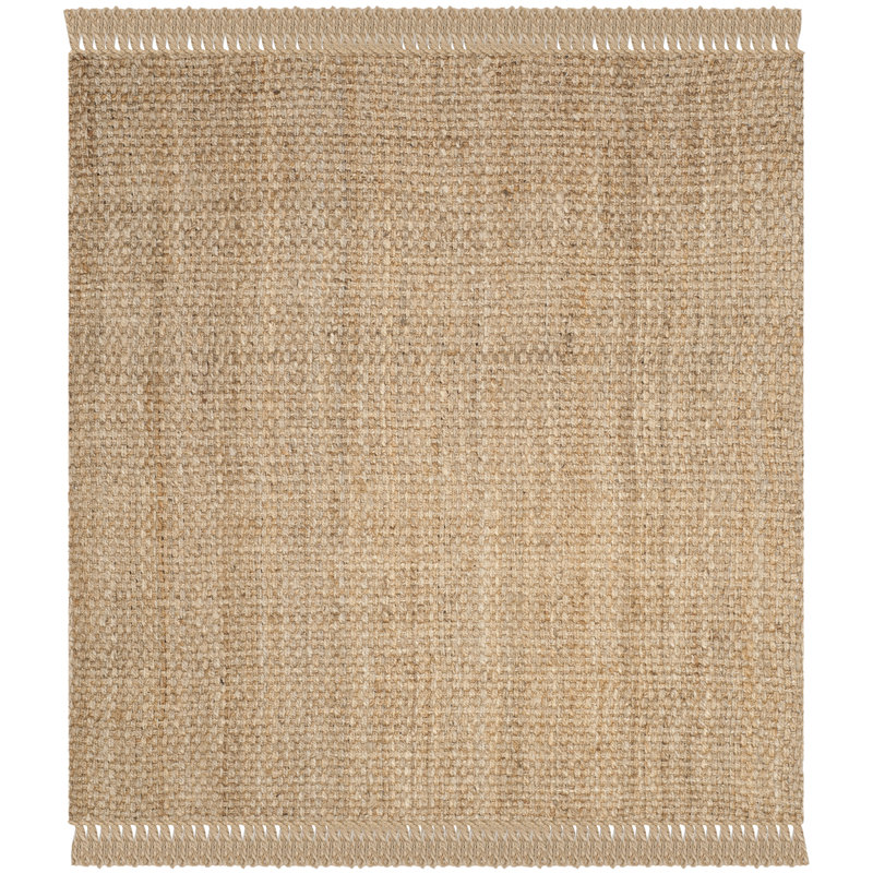 Lina Solid Colour Jute / Sisal Area Rug, Rectangle 76 x 122cm