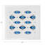 Serviettes de table en satin de coton Eyes