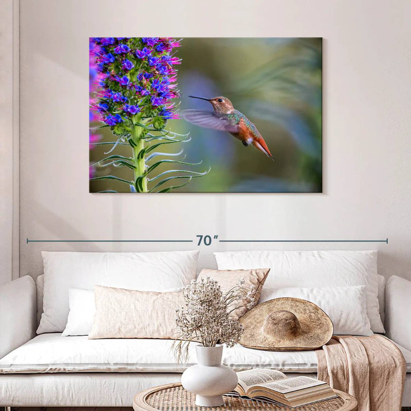 Brampt Hummingbird Feasting, 30" H x 45" W