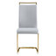 Ensemble de 6 chaises de salle à manger en faux cuir Rheese Modern avec base en métal et poignée supérieure-2144945725-2132485980-2108360528