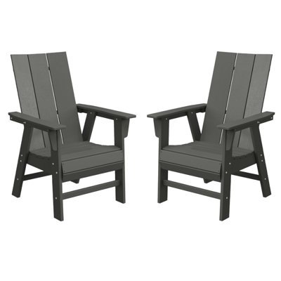 Modern Curveback Upright Adirondack Chair (Set Of 2)
