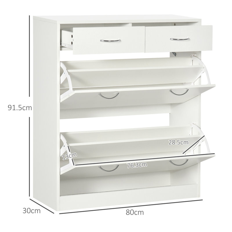 12 Pair Flip Down Shoe Storage