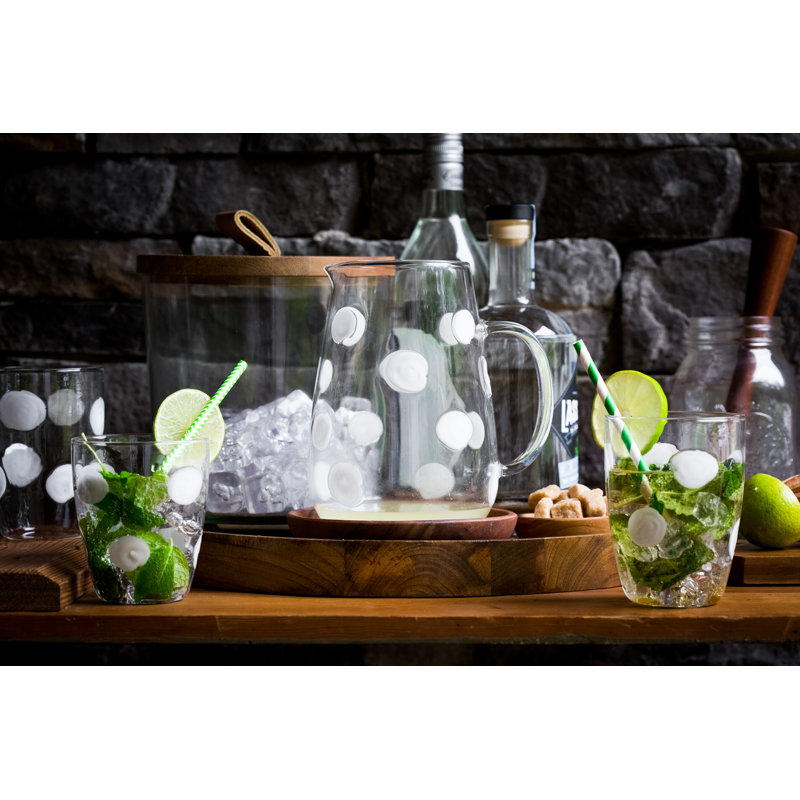 Drop Handmade Drinking Glass, White