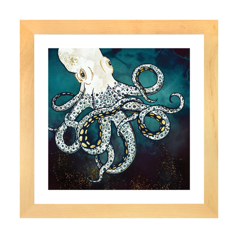 Underwater Dream VII - Impression, H 24 po x l 24 po x p 1 po, Cadre papier naturel