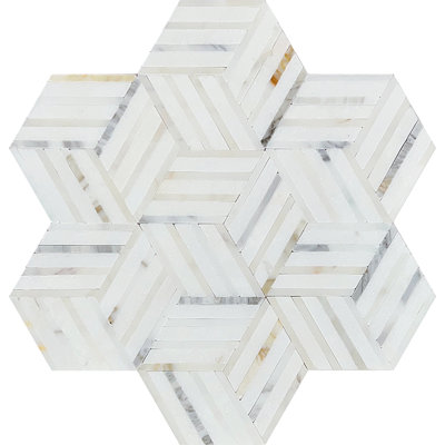 Rya 5 in. x 5 in. Cube Polished Stone Tile