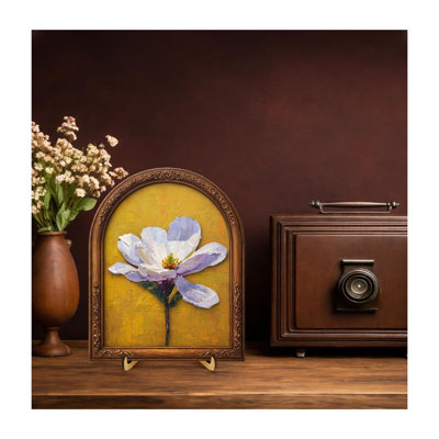 Art mural rétro fleur simple 8 x 10 pouces